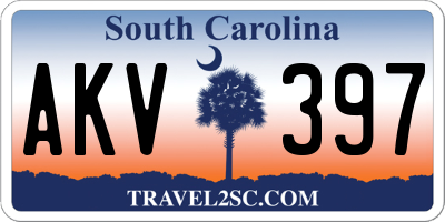 SC license plate AKV397