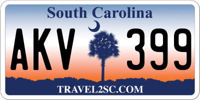 SC license plate AKV399
