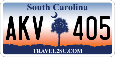 SC license plate AKV405