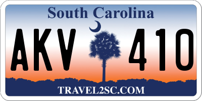 SC license plate AKV410