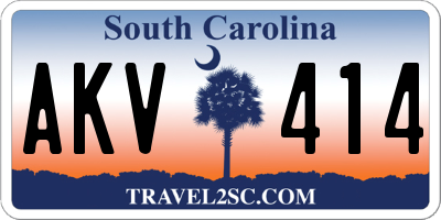 SC license plate AKV414