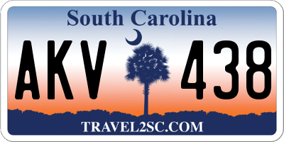 SC license plate AKV438