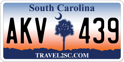 SC license plate AKV439