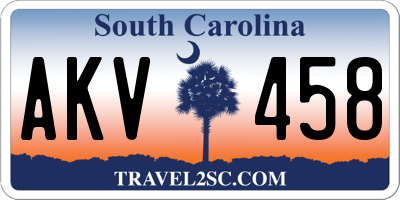 SC license plate AKV458