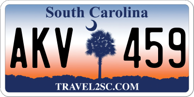 SC license plate AKV459