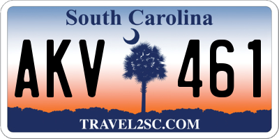 SC license plate AKV461