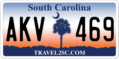 SC license plate AKV469