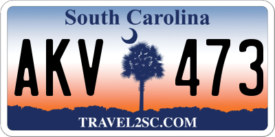 SC license plate AKV473