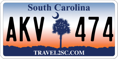 SC license plate AKV474