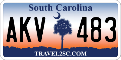 SC license plate AKV483