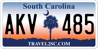 SC license plate AKV485