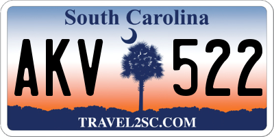 SC license plate AKV522