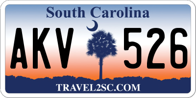 SC license plate AKV526