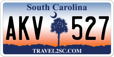 SC license plate AKV527