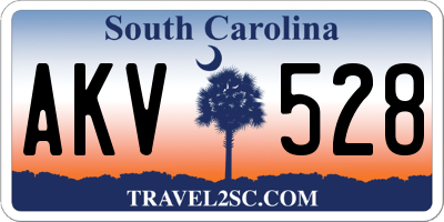 SC license plate AKV528
