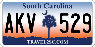 SC license plate AKV529