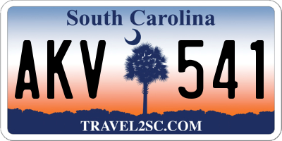 SC license plate AKV541