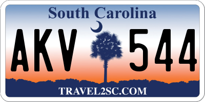 SC license plate AKV544