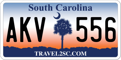 SC license plate AKV556
