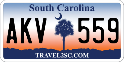 SC license plate AKV559