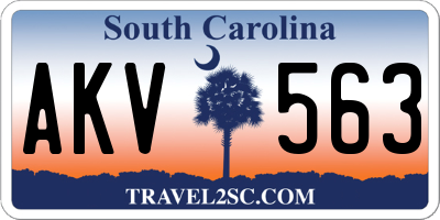 SC license plate AKV563
