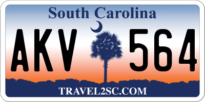 SC license plate AKV564