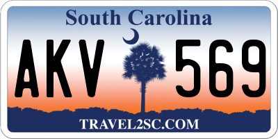 SC license plate AKV569