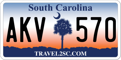 SC license plate AKV570