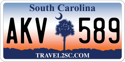 SC license plate AKV589