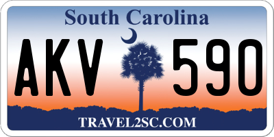 SC license plate AKV590