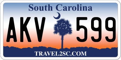 SC license plate AKV599