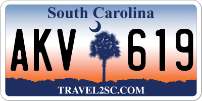 SC license plate AKV619