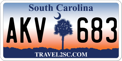 SC license plate AKV683