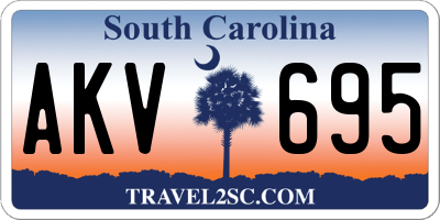 SC license plate AKV695