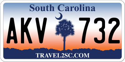 SC license plate AKV732