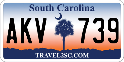 SC license plate AKV739