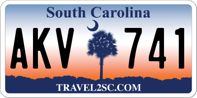 SC license plate AKV741