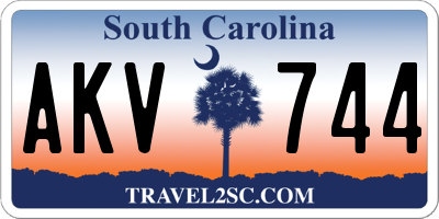 SC license plate AKV744