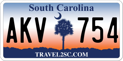 SC license plate AKV754