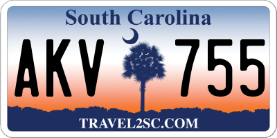 SC license plate AKV755