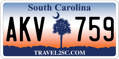 SC license plate AKV759
