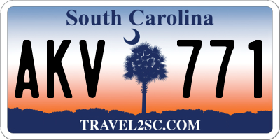 SC license plate AKV771