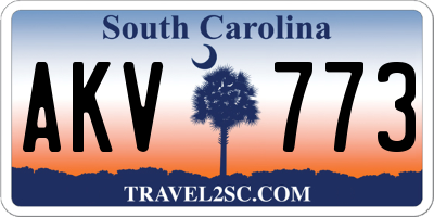 SC license plate AKV773