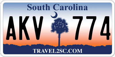 SC license plate AKV774