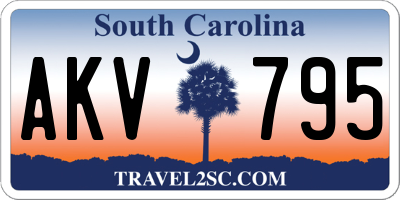 SC license plate AKV795
