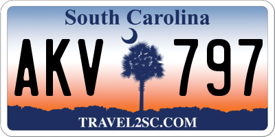SC license plate AKV797