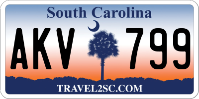 SC license plate AKV799
