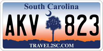SC license plate AKV823