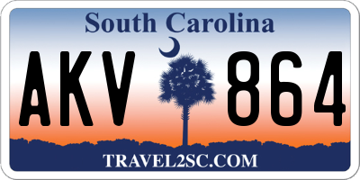 SC license plate AKV864