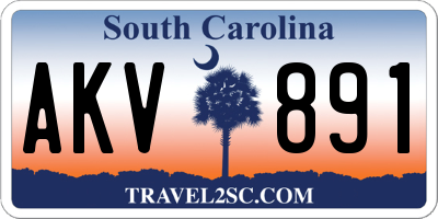 SC license plate AKV891